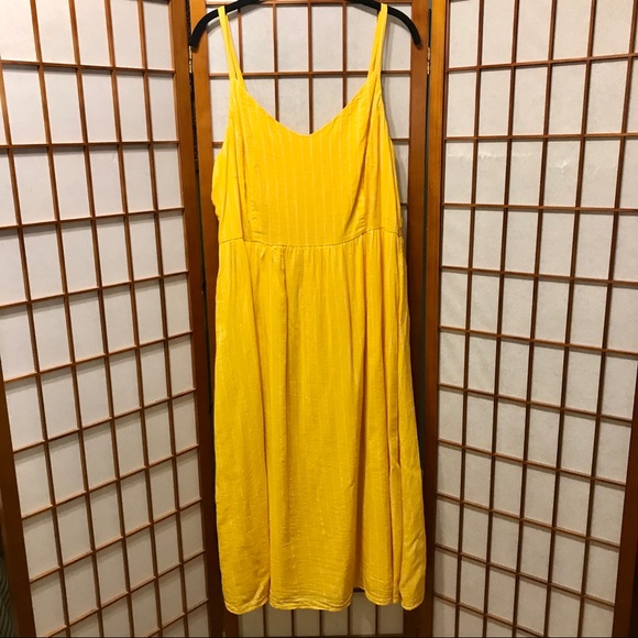 Old Navy Dresses & Skirts - Bright yellow Old Navy Smocked Back Midi Sundress